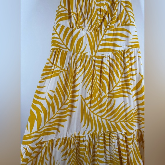 Ivy Street Boutique White Mustard woman Summer dress Sleeveless Sz M - Picture 4 of 15